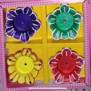 Lámparas de arcilla de terracota natural Diyas pintadas artesanales hechas a medida. Ideal para festivales y decoración del hogar - Product Image 2