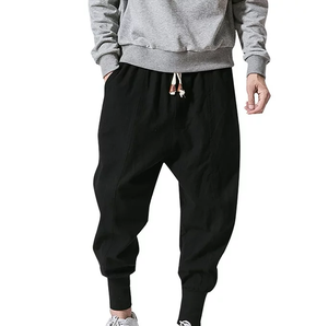 Pantalones Deportivos de Forro Polar de Lujo, Transpirables, para Invierno, Color Sólido, con Logotipo Personalizado 2025, 100% Poliéster, Cintura Elástica, Cierre de Cremallera y Entrepierna Caída - Product Image 3