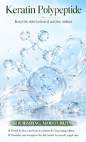 Gel Douche Hydratant au Lait de Kératine Polypeptidique Effet Blanchissant Lissant pour Peau à Kératose Pilaire 500ml