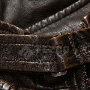 Chaqueta de Cuero Vacuno para Hombre, Duradera y de Alta Calidad, con Cuello Alto, Logotipo Frontal, Transpirable, Impermeable, Casual y Personalizable - Product Image 3