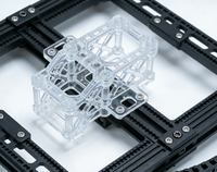 Structure en treillis légère en résine transparente pour assemblage robotique imprimé en 3D, composant industriel de haute précision, résistant à 85°C