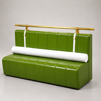 Auf Lager: Kommerzielle Café-Möbel, Versandfertig, Grüne PU-Leder Restaurant-Lounge Esszimmer-Sitzbank Sofa