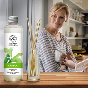 Recharge liquide pour diffuseur d'arômes Aromatika au jasmin naturel 200 ml – Huile parfumée longue durée pour diffuseur à bâtonnets - Product Image 6