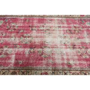 Alfombra clásica de lana rojo Beige de 4,9x8 pies hecha a mano turca área grande área rectangular abstracta para pasillo alfombra de habitación látex de 10mm - Product Image 5