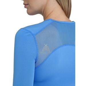 Top corto transpirable de manga larga resistente a los impactos para mujer, Top de gimnasio sin costuras para deportes, Yoga, entrenamiento informal, Top versátil para correr - Product Image 2