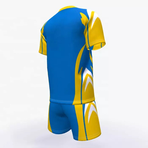 Conjunto de camiseta de fútbol personalizada uniforme de fútbol de manga corta para hombre nombre del equipo número impreso transpirable kit deportivo - Product Image 4