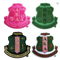 Patchs brodés premium en chenille avec lettres grecques pour vestes, sweats à capuche, sacs et vêtements universitaires