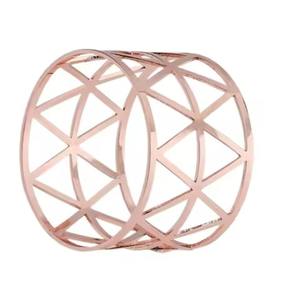 ห่วงรัดผ้าเช็ดปากโลหะสุดหรูสำหรับตกแต่งโต๊ะงานแต่งงานที่ใส่ผ้าเช็ดปากที่เป็นที่นิยมสำหรับตกแต่งบ้านและร้านอาหารดีไซน์ใหม่ - Product Image 5