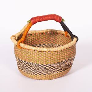 Paniers de bolga en jonc de mer faits à la main organisateur de décor africain à vendre panier d'herbe de mer écologique - Product Image 5