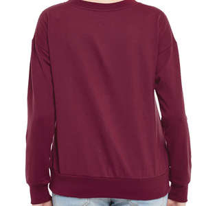 Sweat-shirt en polaire de haute qualité pour femmes, col rond, pull à manches longues, coton doux, décontracté, chaud pour l'hiver, conception personnalisée OEM - Product Image 2