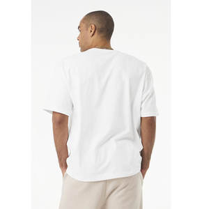 Camiseta de hip-hop para hombre 100% mezcla de algodón/poliéster fibra de bambú ecológica peso pesado 200g antiarrugas hombros caídos - Product Image 3