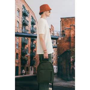 Sac à dos vert unisexe pour ordinateur portable Compartiment rembourré à fermeture éclair pour appareils de 15 pouces Sac d'école quotidien réglable - Product Image 4