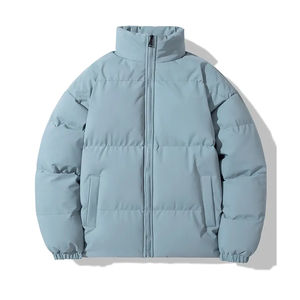 Custom Designed Men Winter Jacket <b>Stylish</b> Puffer Bubble Coat with Stand Collar Canvas Fabric Price Fashionable Winter <b>Jumper</b> - Product Image 5