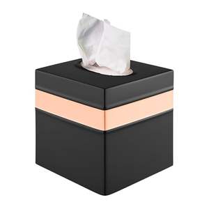 Rustic Modern Buckle Design Durable Metal Napkin <b>Holder</b> Customized Color Square Kitchen Dining Table Organizer <b>Tissue</b> <b>Box</b> - Product Image 3