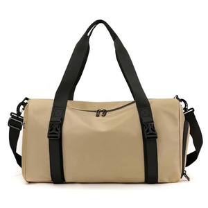 Sac de sport en nylon vert olive, fermeture éclair, bandoulière amovible, unisexe, pour la gym et les voyages, poche intérieure - Product Image 5