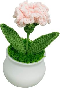 Pot à plantes fait main au crochet, décoration d'intérieur, pot au crochet pour cadeaux, pot à plantes d'intérieur, marguerite, tulipe, tournesol par des consignateurs indiens - Product Image 3