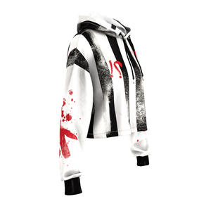 Personnalisé Haute Qualité Mode Décontracté Surdimensionné Poids Lourd Pull Sublimation Crop Hoodies Crop French Terry Hoodie Pour Femmes - Product Image 5