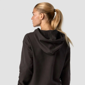 Sudadera con capucha recortada para mujer con cordón, ligera y versátil, ideal para yoga, fitness y uso diario - Product Image 3