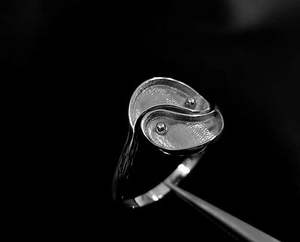 Bague à base de sertissage vide Yin Yang en argent sterling 925 plaqué or 14 carats, bijoux commémoratifs écologiques à faire soi-même pour femmes, best-seller - Product Image 2