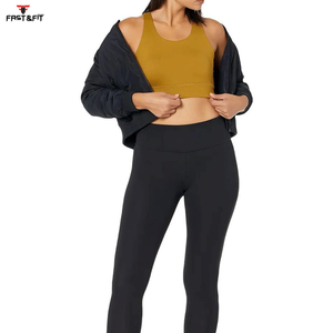 เสื้อชั้นในกีฬาโยคะคุณภาพสูงสำหรับผู้หญิง - ไซส์พลัส ดีไซน์เรียบง่ายด้านหน้า รองรับได้ดี ยืดได้สี่ทิศทาง สีสันปรับแต่งได้ ขายส่ง - Product Image 4