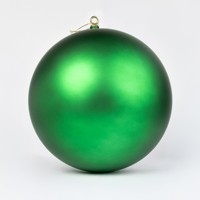 Boules de Noël en plastique vert de 40 cm, fabriquées à la machine, élégantes décorations suspendues pour arbre, décorations festives italiennes, Optima Trade
