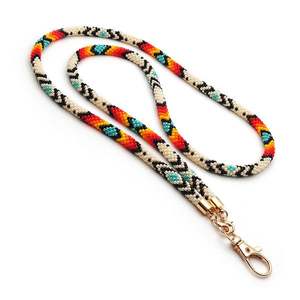 Nouveauté, dernier cri, broderie à la main, design luxueux et mignon, porte-clés multicolores avec perles, design de lanière, porte-badge pour enseignant - Product Image 6