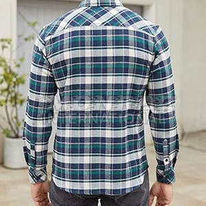 เสื้อสักหลาดลายตารางหมากรุกสไตล์ย้อนยุคในเมืองเสื้อสไตล์สตรีทแวร์ผ้าฝ้าย100% ออกแบบได้ตามต้องการ - Product Image 5