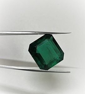 Esmeralda Zambian con forma octagonal Natural, 21,96, tamaño grande, rara, fina, calidad prémium, Color verde vivo - Product Image 3