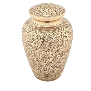 Urnes funéraires en laiton de haute qualité et uniques avec gravure urnes funéraires en métal fini de couleur or et rose pour cendres humaines - Product Image 2