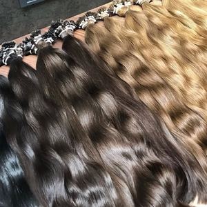 Extensiones de cabello vietnamita de punta plana de alta calidad, cutícula humana virgen alineada, doble dibujado, textura lisa y recta, fábrica - Product Image 3