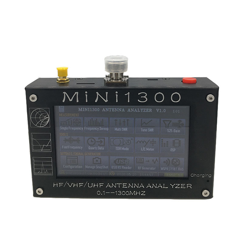 walkie talkie HF VHF UHF antenna analyzer 0.1-1300MHz mini1300 multi-function analyzer radio antenna 4.3" color TFT Touch screen