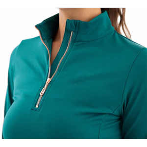 Tops de compresión personalizados OEM para mujer, camisa ecuestre de manga larga para montar a caballo, camisa ecuestre Jodhpur y pantalones - Product Image 4