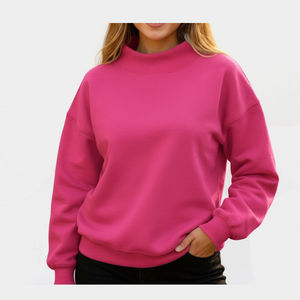 Suéter Holgado de Punto con Cuello Alto para Mujer, Top de Manga Larga Informal, Cómodo, Moderno y Elegante para Otoño e Invierno - Product Image 4