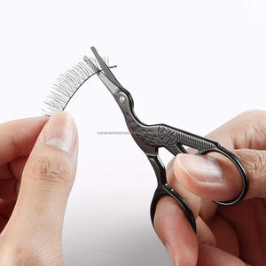 Stainless Steel Round Headed Black Makeup Scissors for Safe <b>Trimming</b> of Eyebrows and Nose Hair Durable Small Scissors Custom - Product Image 2