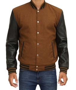 Chaqueta universitaria de invierno para hombre con logotipo personalizado al por mayor, ropa informal transpirable, diseño de moda, chaqueta bordada de talla grande de piel de oveja - Product Image 4