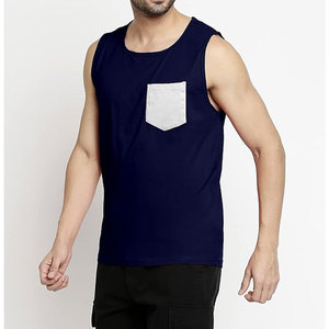 Venta Directa de Fábrica, Camiseta sin Mangas para Hombre, Talla Grande, 100% Algodón Transpirable, Ropa Deportiva Informal de Verano, Tejido de Punto de Pakistán - Product Image 2