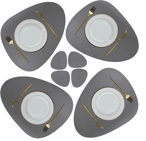 เสื่อหนังสำหรับรับประทานอาหารเป็นมิตรต่อสิ่งแวดล้อมโต๊ะในห้องโถงรับประทานอาหารปรับขนาดได้ - Product Image 5