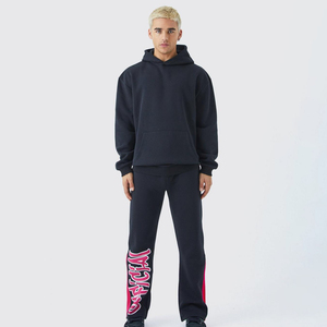 ชุดวอร์มผ้าฝ้ายมีฮู้ดสำหรับผู้ชายชุดวอร์มผ้าฝ้ายมีฮู้ดพิมพ์ลายทรงโอเวอร์ไซส์ - Product Image 1