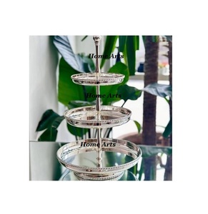 2 Tier Aluminium <b>Cake</b> Dessert <b>Stand</b> Customized Size And Shape <b>Cake</b> Fruits <b>Stand</b> With Bestest Quality - Product Image 5