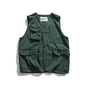 Gilet de tir à la carabine en cuir suédé personnalisé avec logo OEM, multi-poches, gilets pour hommes, gilets en cuir avec écusson d'épaule - Product Image 3