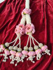 Accesorio para el Cabello con Ramillete de Jazmín y Peonía, con Perlas y Latkan, Multiusos como Cuerdas, Adornos para Trenzas Kaleera, Extensiones de Cabello para Novias - Product Image 4