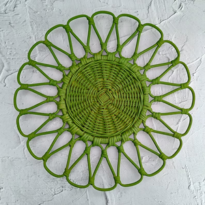 Recién llegado, mantel Individual de ratán tejido redondo hecho a mano para mesa de comedor Natural, mantel Individual bordado, mantel de mesa de mimbre 2025 - Product Image 1