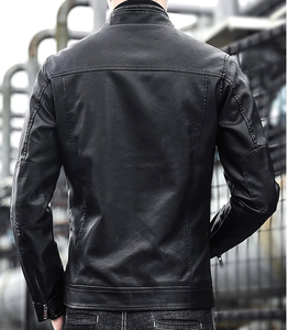 Chaqueta de cuero americano de alta calidad para hombres Cuero real de lona de primera calidad barato para primavera y otoño Estilo británico - Product Image 1