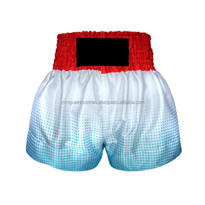 กางเกงขาสั้นออกกำลังกาย MMA แบบปรับแต่งได้สำหรับทุกเพศ100% มวยโพลีเอสเตอร์ระบายอากาศพิมพ์ซับลิเมชัน220กรัมชุดกีฬามวยไทย - Product Image 6