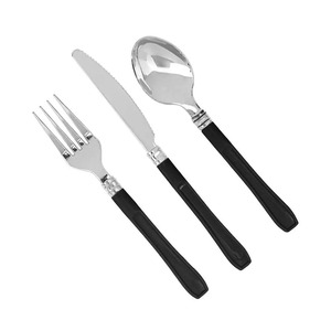 Vente en gros de couverts en acier inoxydable argenté couverts écologiques pour le thé, le café et le dessert comprenant une cuillère et une fourchette pour le mariage - Product Image 2