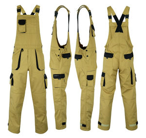 Overol de Trabajo de Seguridad de Alta Visibilidad Reflectante para Trabajadores de la Construcción, de Algodón OEM, Pantalones con Peto, Antiestático, Transpirable y Resistente al Viento - Product Image 1