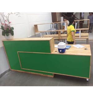 GreeDe BLT68007 L-Shape Modern Luxury Commercial Office Reception <b>Desk</b> for Retail Hotels Beauty Salons Gyms Bars-250x80x110 (cm) - Product Image 4