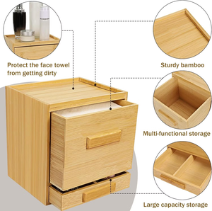 Boîte à mouchoirs en bambou avec tiroir, boîte de rangement artisanale, écologique, naturelle, décoration intérieure et extérieure, vente en gros du Vietnam - Product Image 5