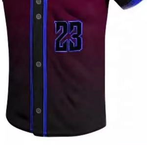 Camiseta de Béisbol Juvenil de alta calidad superventas, ropa deportiva de talla grande de secado rápido, uniforme de impresión de Color sólido transpirable - Product Image 5