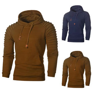Sweat à capuche d'hiver pour homme en molleton français épais de haute qualité 100% coton écologique avec logo personnalisé brodé de strass - Product Image 3